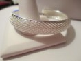 925 Sterling silver mesh cuff bracelet